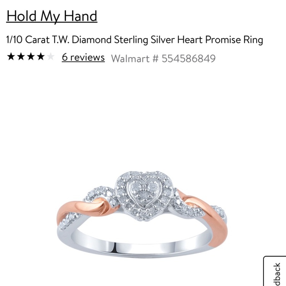 1/10 Carat T.W. Diamond Sterling Silver Ring